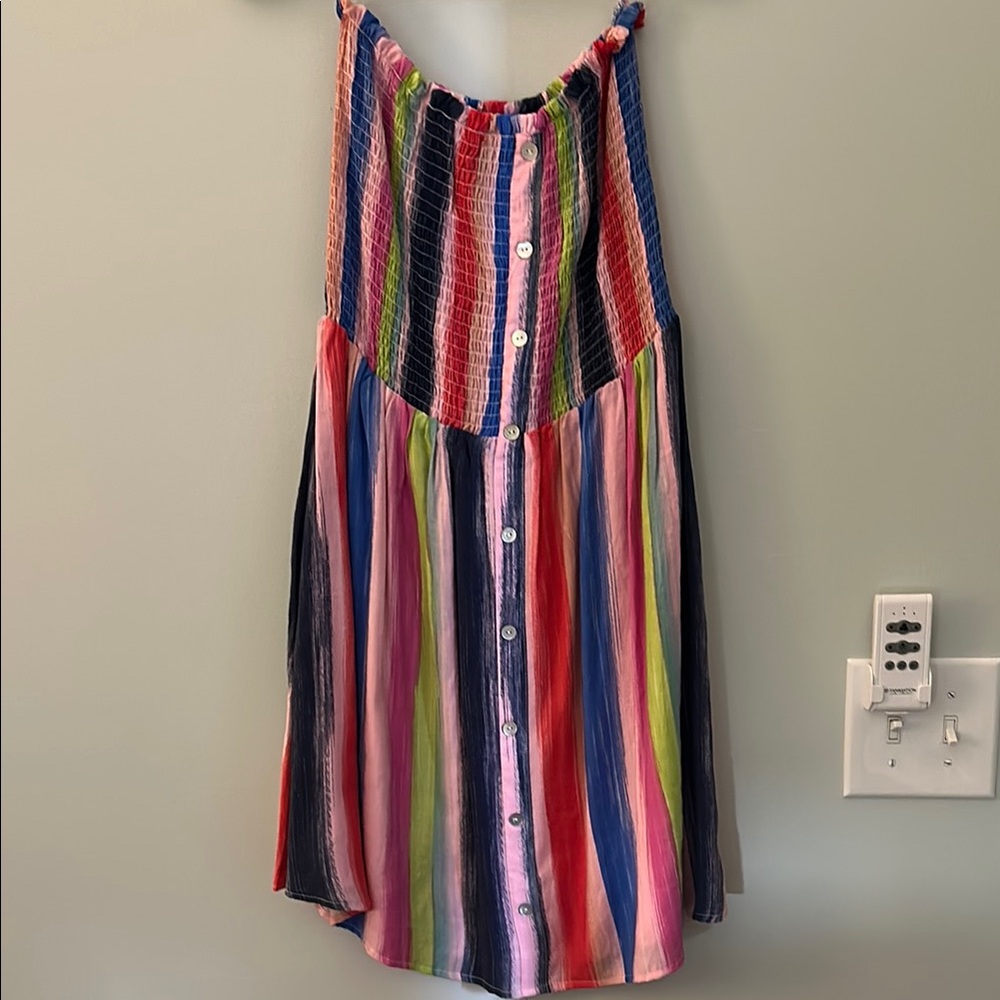 Lumiere Red Pink Halter Sundress